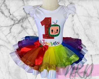 Ready to Ship Cocomelon Outfit,Coco Melon,Cocomelon Birthday,Girl or Boy Cocomelon Toddler Outfit,Cake Smash,Costume,Tutu,Bodysuit,Clothes