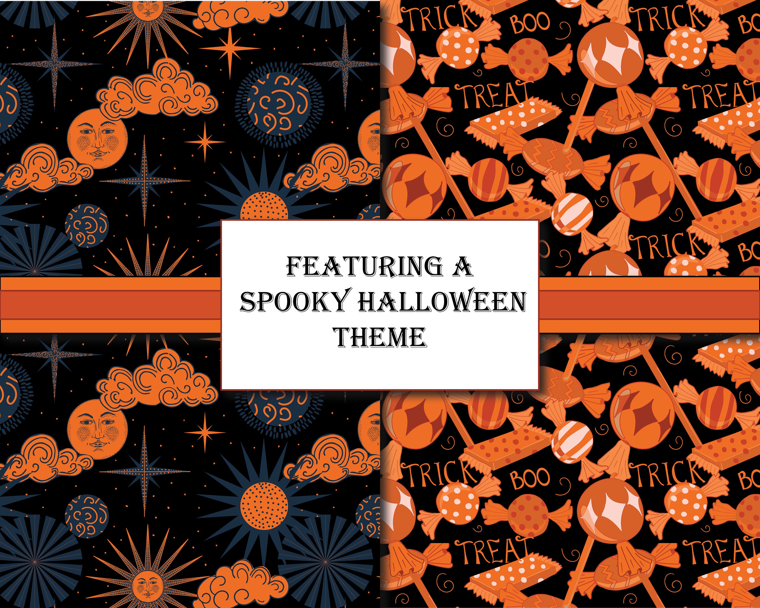 Halloween Digital Papers Repeat Pattern Papers PNG Designs - Etsy