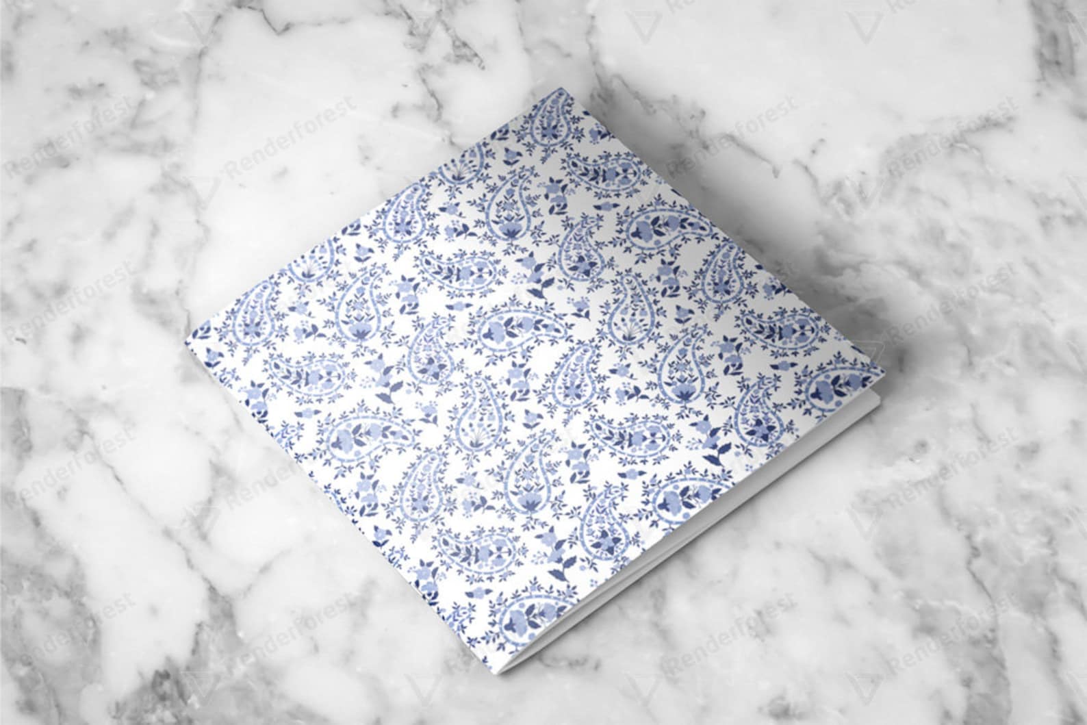 Boho Pattern Digital Paper Blue and White Wallpaper Chintz | Etsy