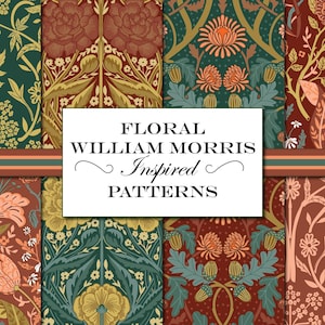 William Morris Boho Patterns Autunno, Jewel Tone, Stampe Vintage Tradizionali, Motivi Senza Cuciture, Design Carta Da Parati Tessile
