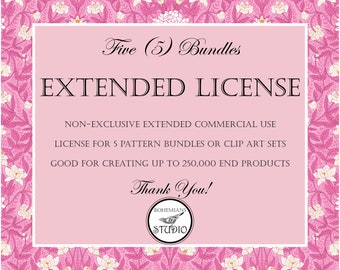 Commercial License for 5 (FIVE) Bundles - Commercial Extender up to 250,000 End Products