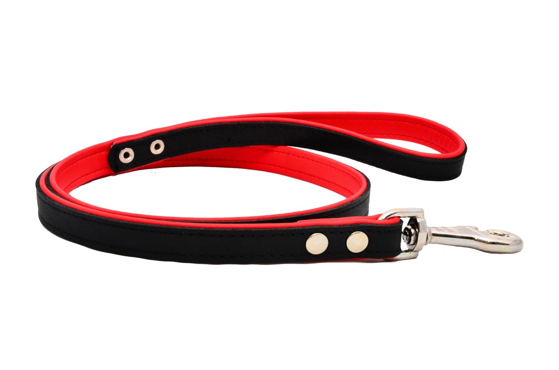 Real Soft Leather Dog Leads Leashes Color Padded Handmade Etsy UK