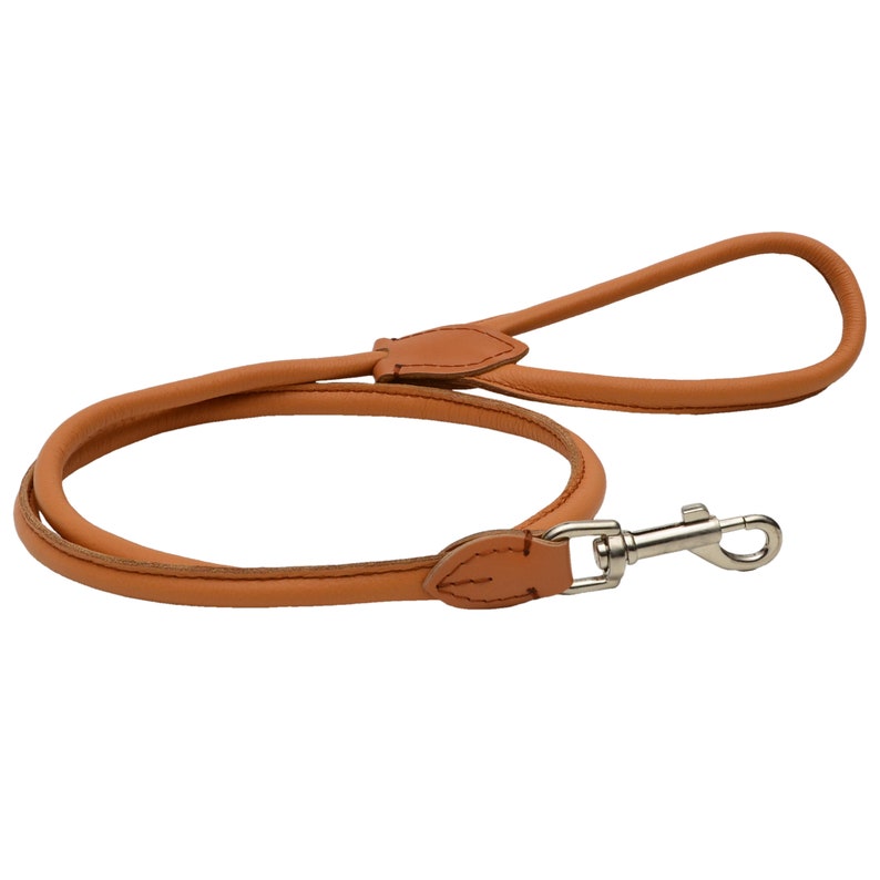 Real Soft Rolled Leather Dog Leads Leashes HandMade COLORFUL Etsy