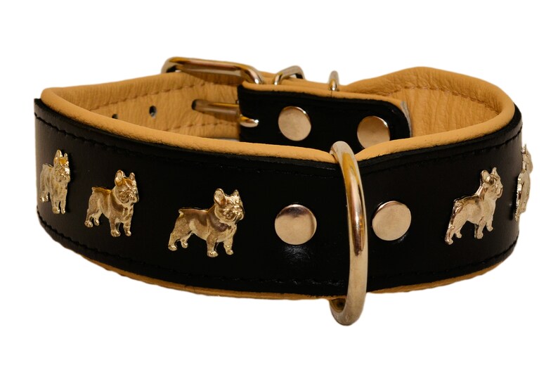 French Bulldog Real Leather Dog Collars Handmade Etsy