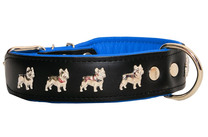 French Bulldog Real Leather Dog Collars Handmade Etsy