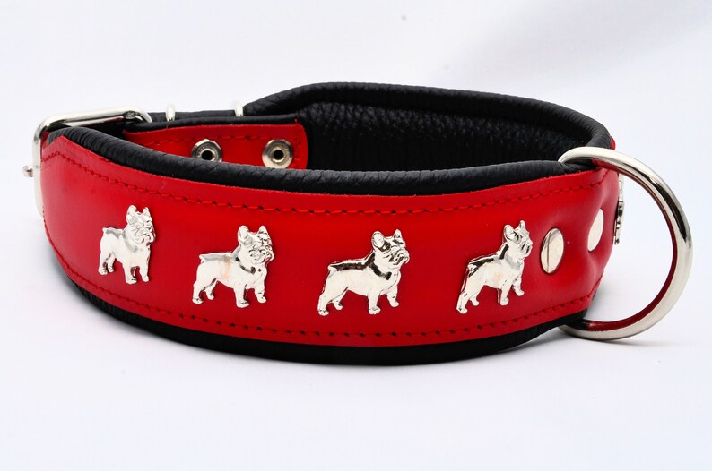 French Bulldog Real Leather Dog Collars Handmade Etsy