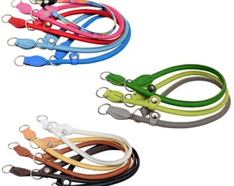 HandMade Real Leather Rolled Slip Dog Choker Colorful Collars