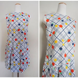 1960s Floral Mini Dress with Shorts | Mod Dress | Twiggy | Mary Quant | Swinging Sixties | Handmade | Rare