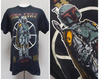 Vintage 1995 Star Wars Boba Fett For Hire Graphic T-Shirt Size XL