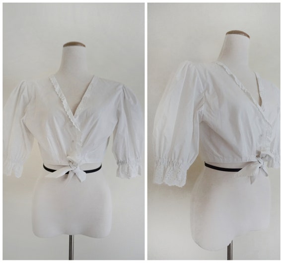 Rare 70s Austrian Puff-Sleeved Blouse | Folk Blous