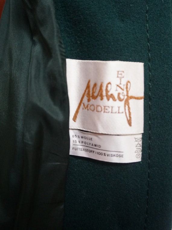 1970s Forest Green Wool Coat | Medium - image 4