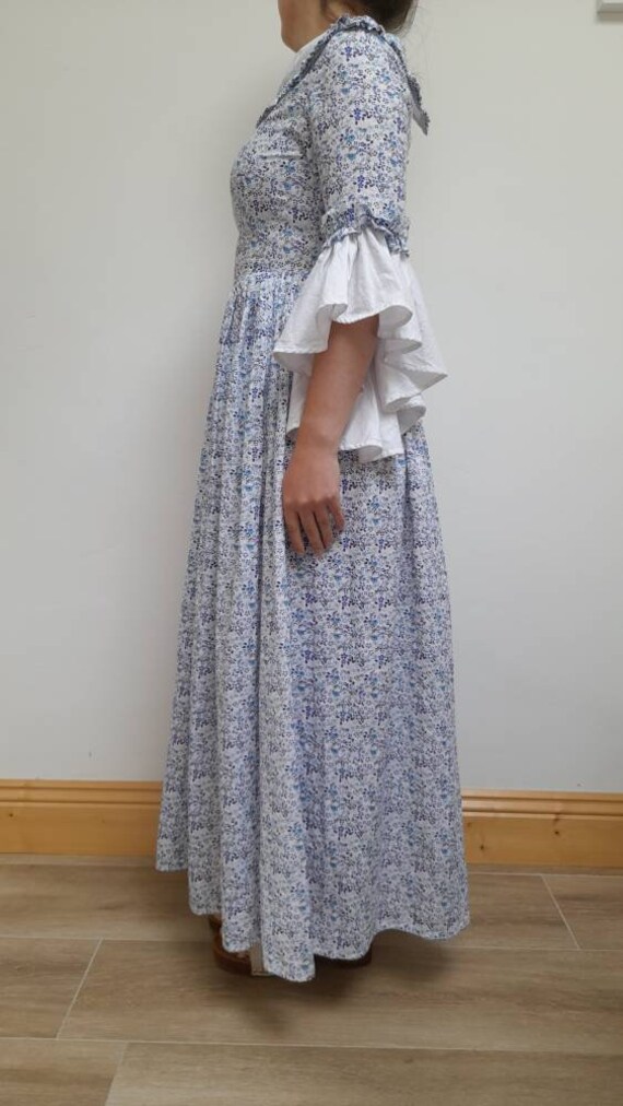 Cute Handmade 1970s Madras Plaid Cotton Prairie Dress main image 0