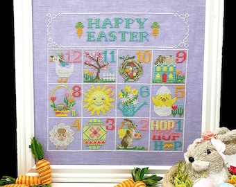 Easter Calendar by Tiny Modernist | Cross stitch chart