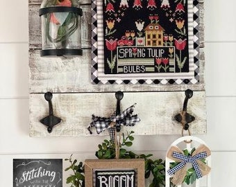 March Calendar Crate by Stitching with The Housewives. Cross stitch chart.