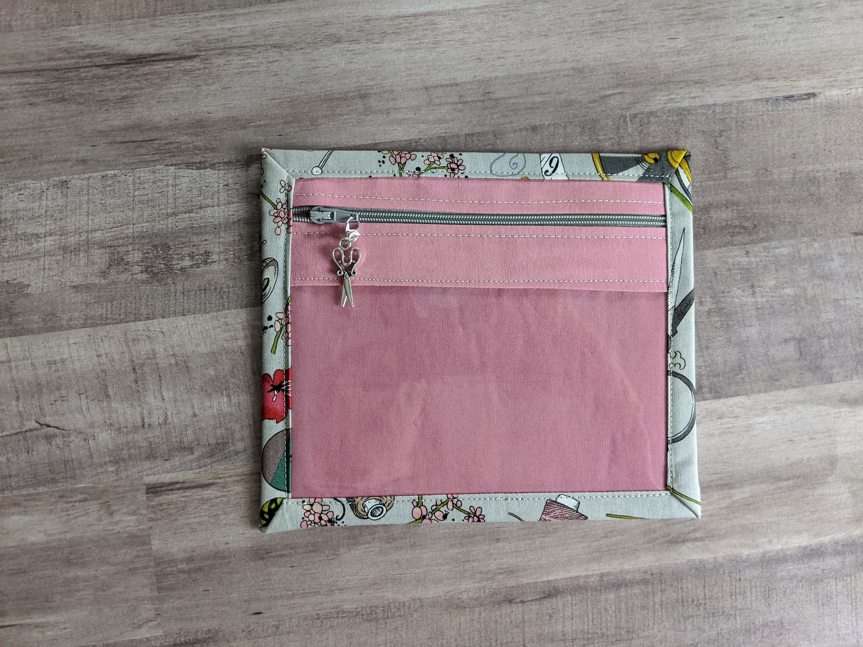 NEW Handmade Sewing notions project bag with matching small notions bag