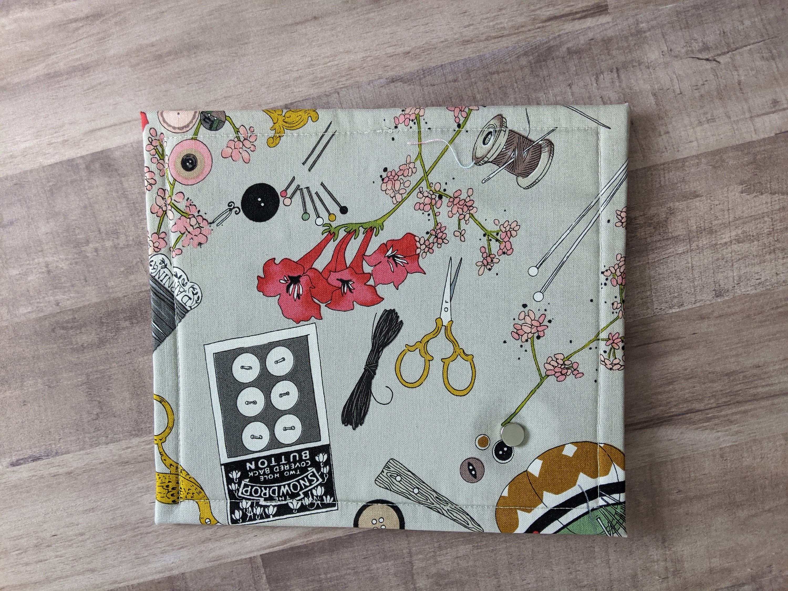 NEW Handmade Sewing notions project bag with matching small notions bag