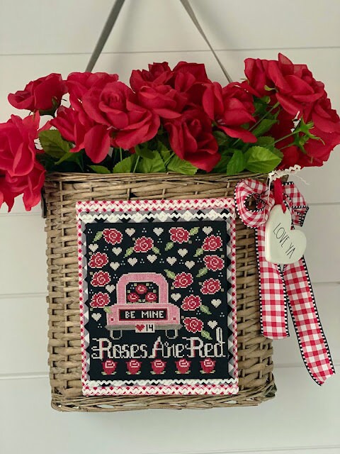 Roses are Red by Stitching with The Housewives. Cross stitch chart. Back up the Truck series.
