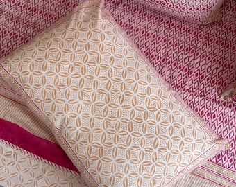 Indian Block Printed Cushion Cover/Floral Cushion Covers/Indian Block Printed Cushion Cover/Cushion Covers/Decorative Pillows/Pillow Cover