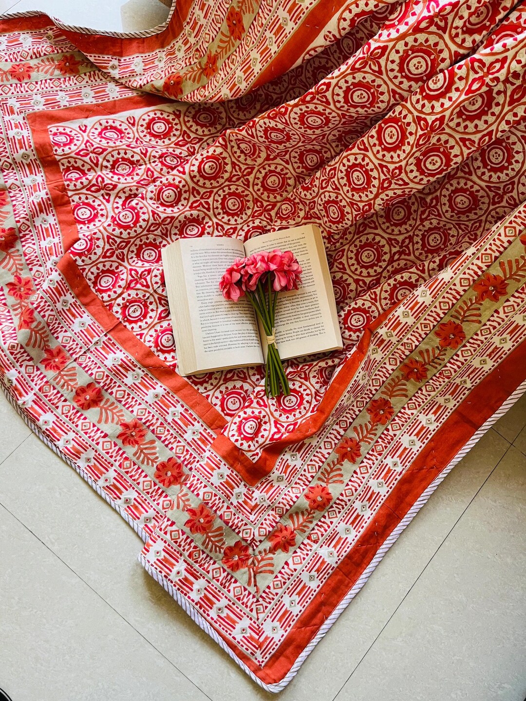 Tagaaibyroshni Indian Jaipuri Block Print Quilt Reversible Jaipuri ...