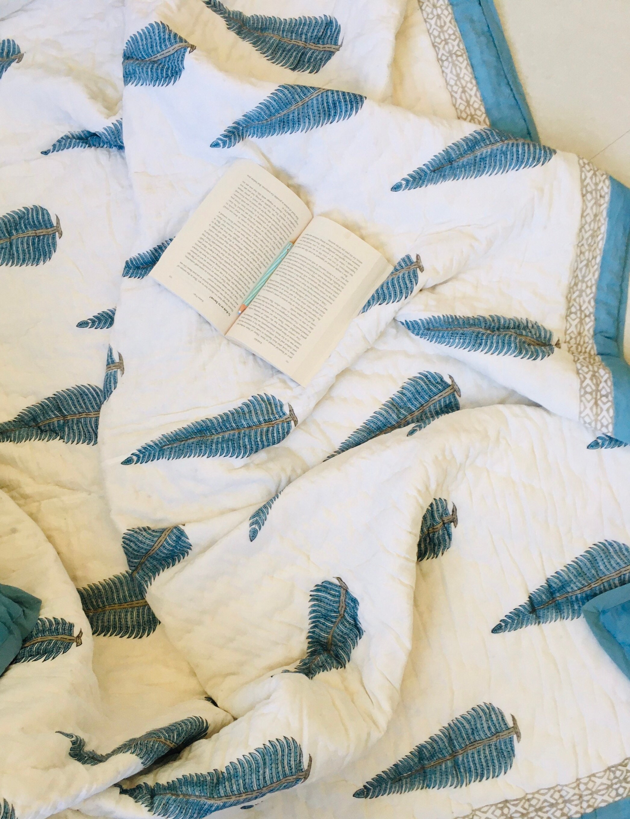 Indian Quilt Handmade Reversible Quilted Blanket Throw Hand - Etsy