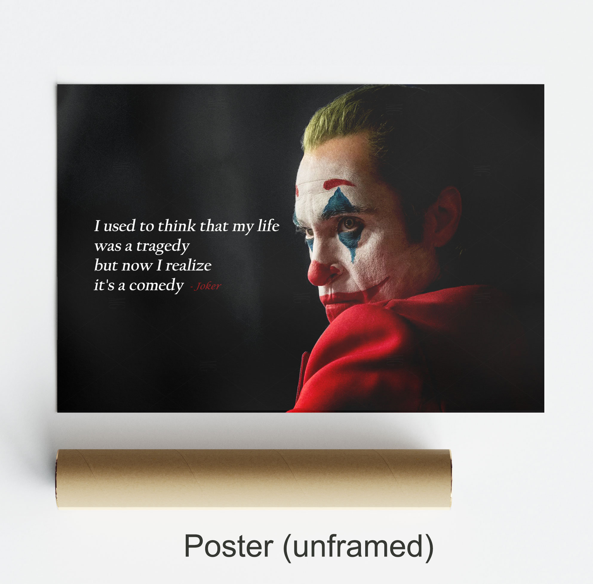Joker 2019 Quotes Joaquin Phoenix Stretched Canvas or Unframed Joker 2019 Quotes Joaquin Phoenix Stretched Canvas or Unframed