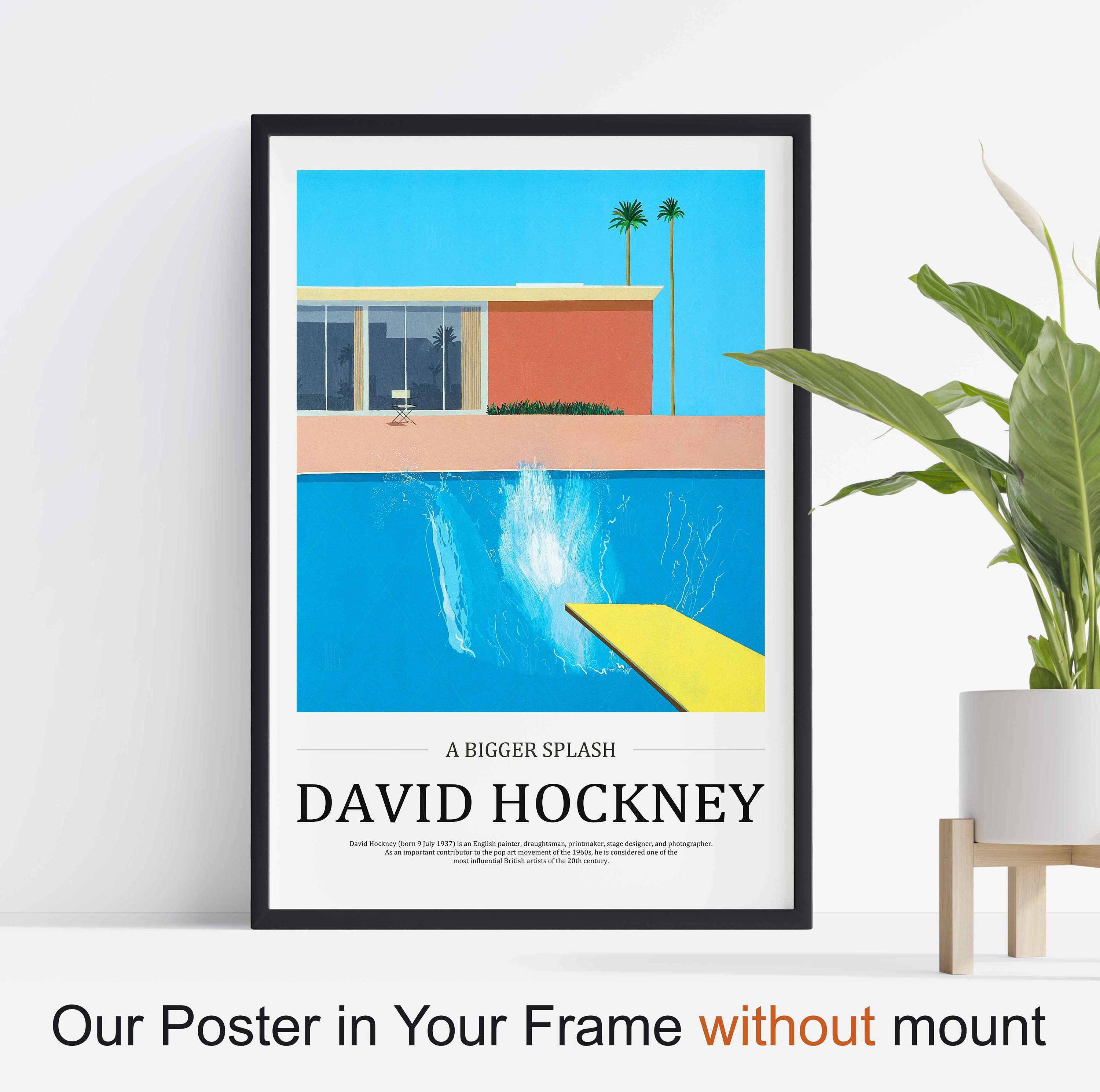 A Bigger Splash Stretched Canvas or Unframed Poster Print Wall Art