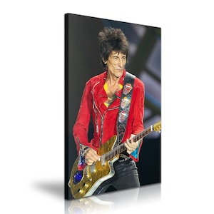 RONALD DAVID Ronnie Wood The Rolling Stones Stretched Canvas Wall Art ~ More Size