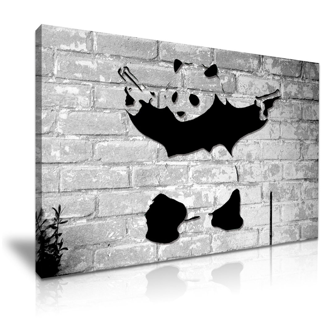 Banksy Panda Redesign Graffiti Art Stretched Canvas Box ~ More Size ...