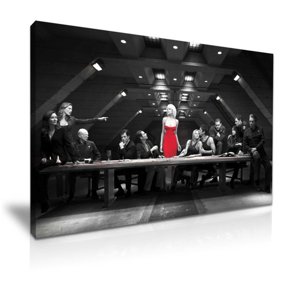 open lace back dress James Callis 8x10 Photo Battlestar Galactica Eureka Bridget Jones's Diary  Wearing Maroon Robe w/Tricia Helfer in Sexy Red Dress Pose 4 kn at Amazon's  Entertainment Collectibles Store