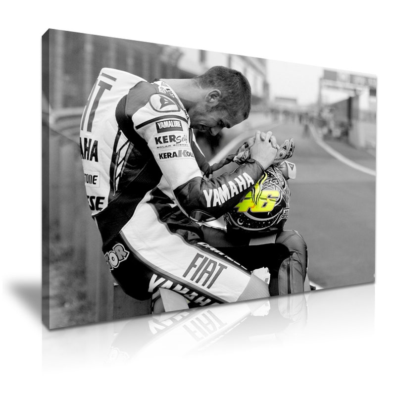 Valentino Rossi Moto GP Estirado Caja de Lona Más Tamaño | Etsy