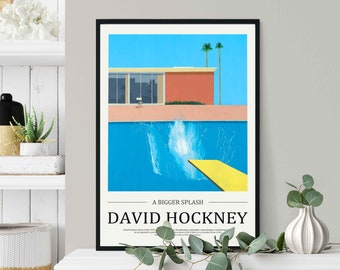 David Hockney A Bigger Splash Stretched Canvas or Unframed Poster Print Wall Art Home Decoration More Sizes