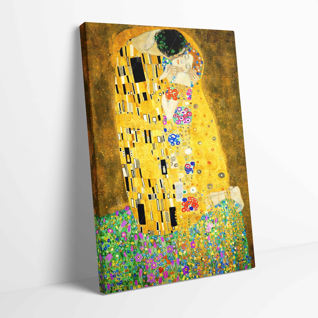 GUSTAV KLIMT the Kiss Stretched Canvas Poster Print Wall Art ~ More ...