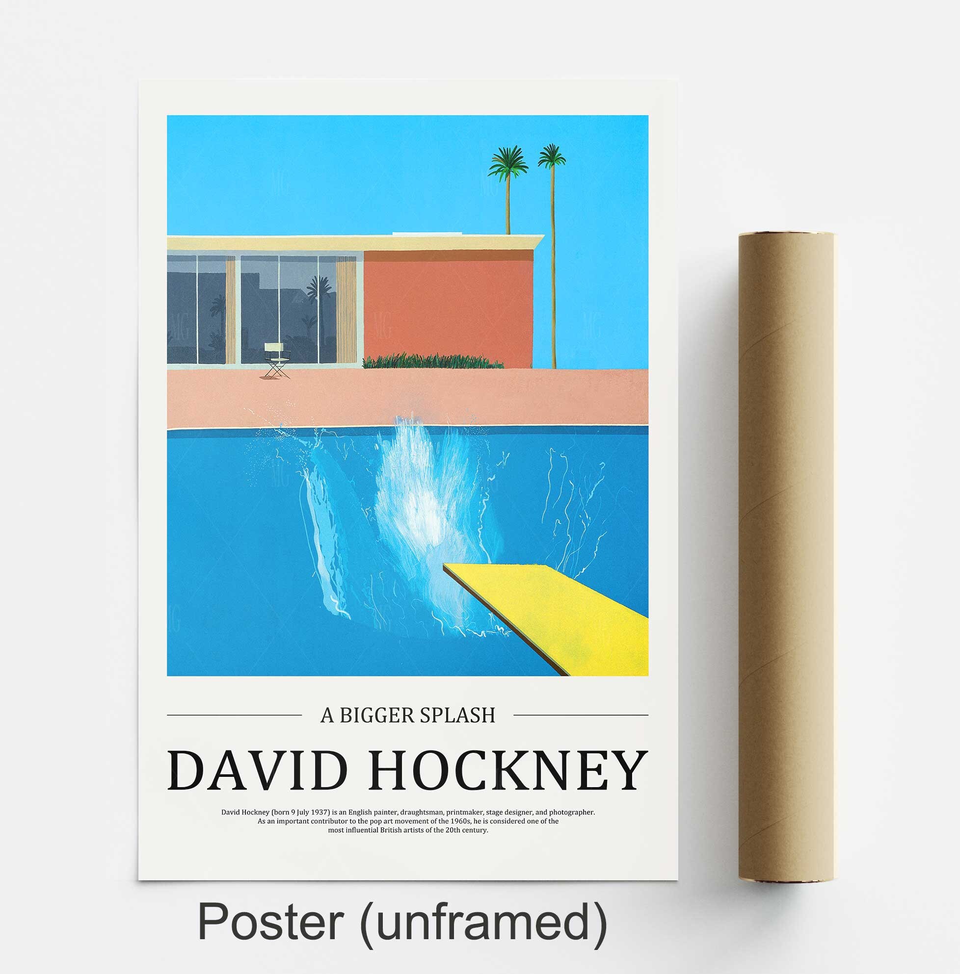 A Bigger Splash Stretched Canvas or Unframed Poster Print Wall Art