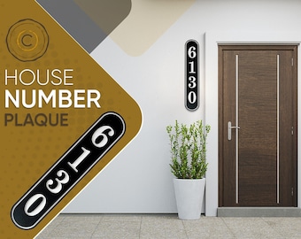 Customizable House Number Sign, Weatherproof Address Plaque