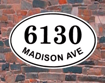 Custom Engraved House Number Plaque, Outdoor Address Sign