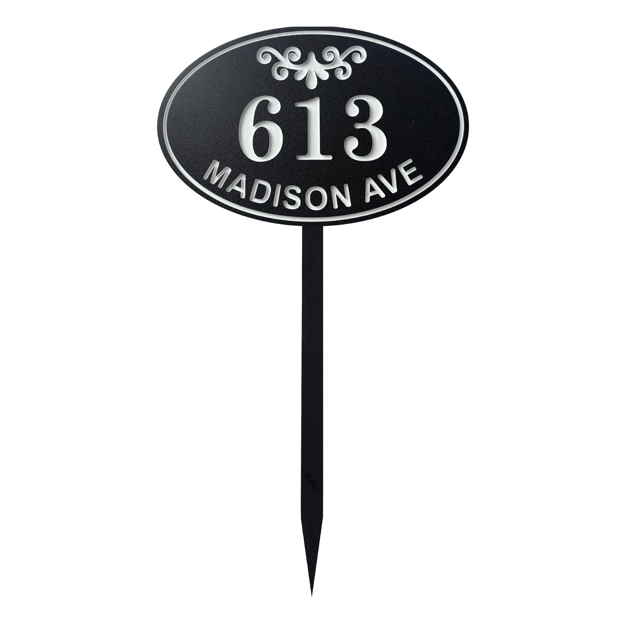 Personalized House Number Sign With Stake, Decorative Address 