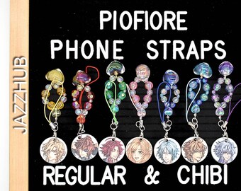 Piofiore Phone Strap: Hand-Drawn Character Charm, Multi-Colored