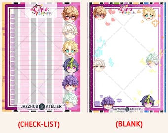 OTOME MEMO PADS olympia soiree, bustafellows, cupid parasite, note taking,memopads, check-list, drawing, memo