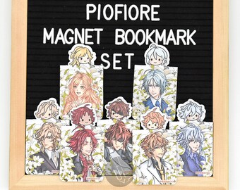 PIOFIORE MAGNET BOOKMARKS Otome theme folding chibi stationery collection journal,books,files bookmarks