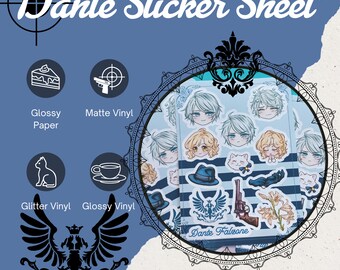Piofiore Chibi Character Sticker Sheet, Waterproof Vinyl, Stationery Collection