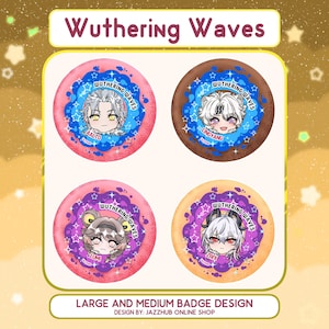 JAZZHUB ONLINE SHOP Wuthering Waves Metal Badge Medium and Large Badges