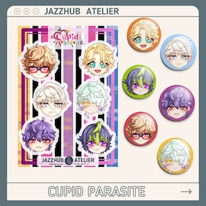 OTOME STICKER SHEET Bustafellows, Olympia Soiree, Cupid Parasite Ll characters Chibi Heads