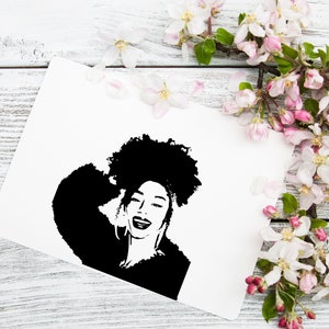 Black Girl SVG Bundle, Black Girl Clipart, Black Woman svg bundle, Ethnic Afro Woman SVG, Curly Hair Svg, Hairstyle svg, Natural hair svg image 10