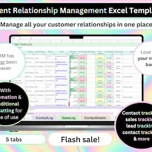 Customer Relationship Management Template Excel CRM Template Client Management Tracker Template Excel Client Tracker Excel Customer Tracker