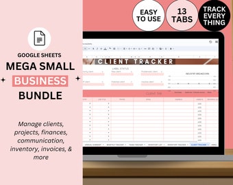 Small Business Bundle Google Sheets Freelancer Templates Small Business Planner CRM Client Tracker Tax Tracker Project Tracker Management