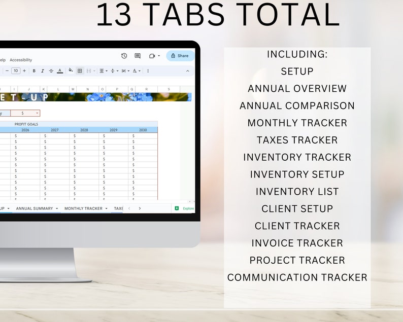 Freelancer template Google Sheets small business template small business bundle project management template client tracker spreadsheet crm image 10