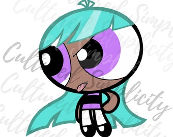 Bliss Powerpuff girls shirt SVG, Black Powerpuff Girl SVG, kid black girl svg, Black girl magic, Little Black girl power SVG,Nickelodeon Svg