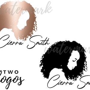 Hairstylist logo Black Owned Logo Black Owned Business Logo Black Woman Logo Hair salon logo rose gold logo Hairdresser logo Hair stylist