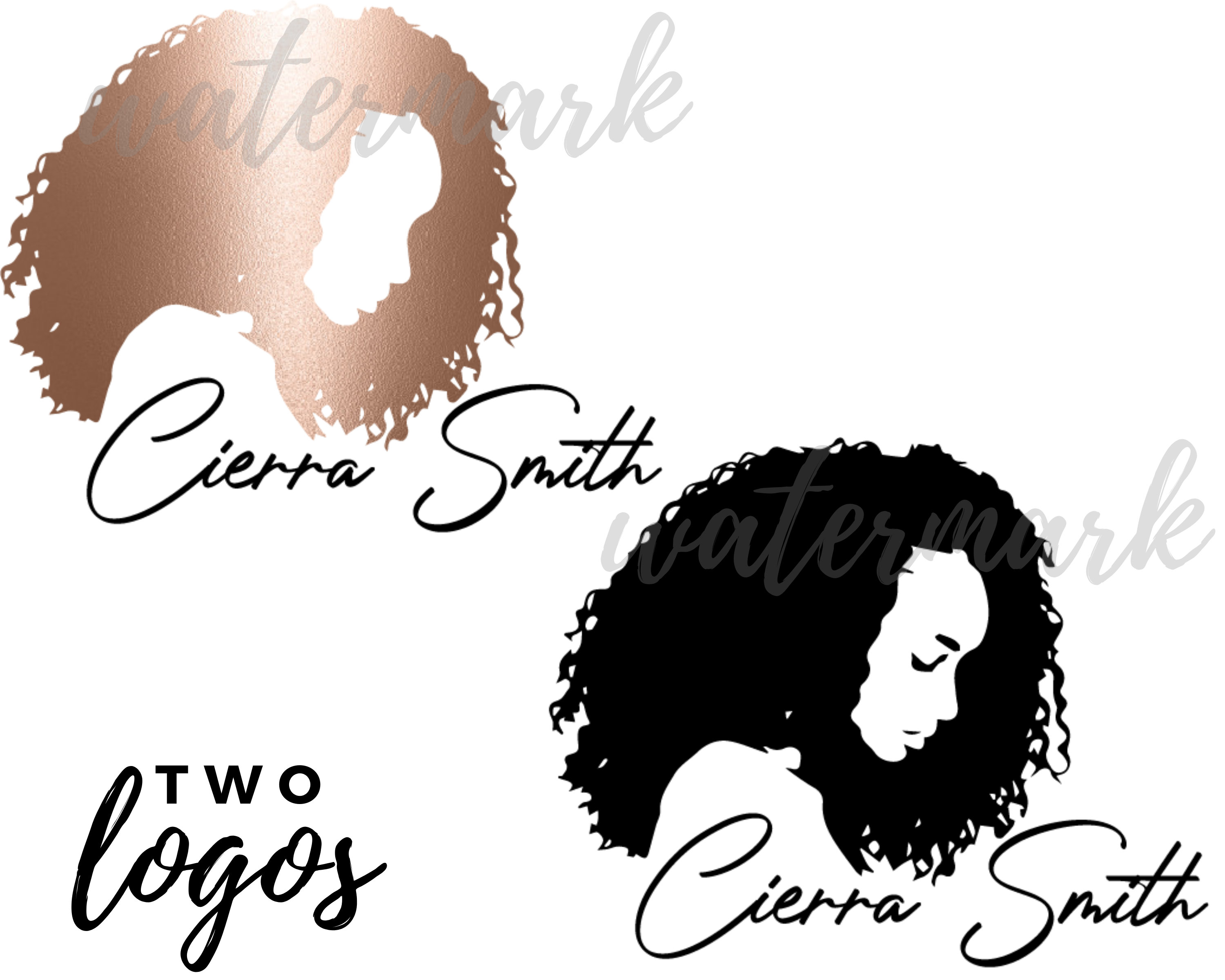 Hairstylist Logo Black Owned Logo Black Owned Business Logo Black Woman Logo Hair Salon Logo Rose Gold Logo Hairdresser Logo Hair Stylist Etsy UK