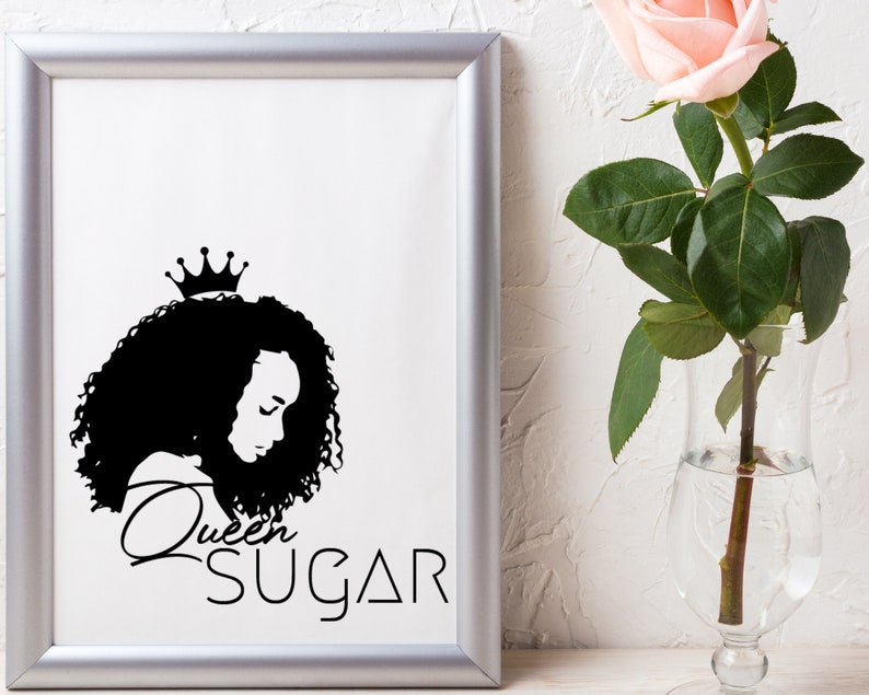 Download Queen Sugar SVG Afro woman Shirt SVG Crown svg Lyric Black ...